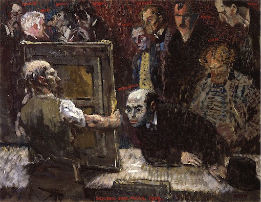 Afbeelding: The Selecting Jury of the New English Art Club, 1909 (Wikimedia Commons).